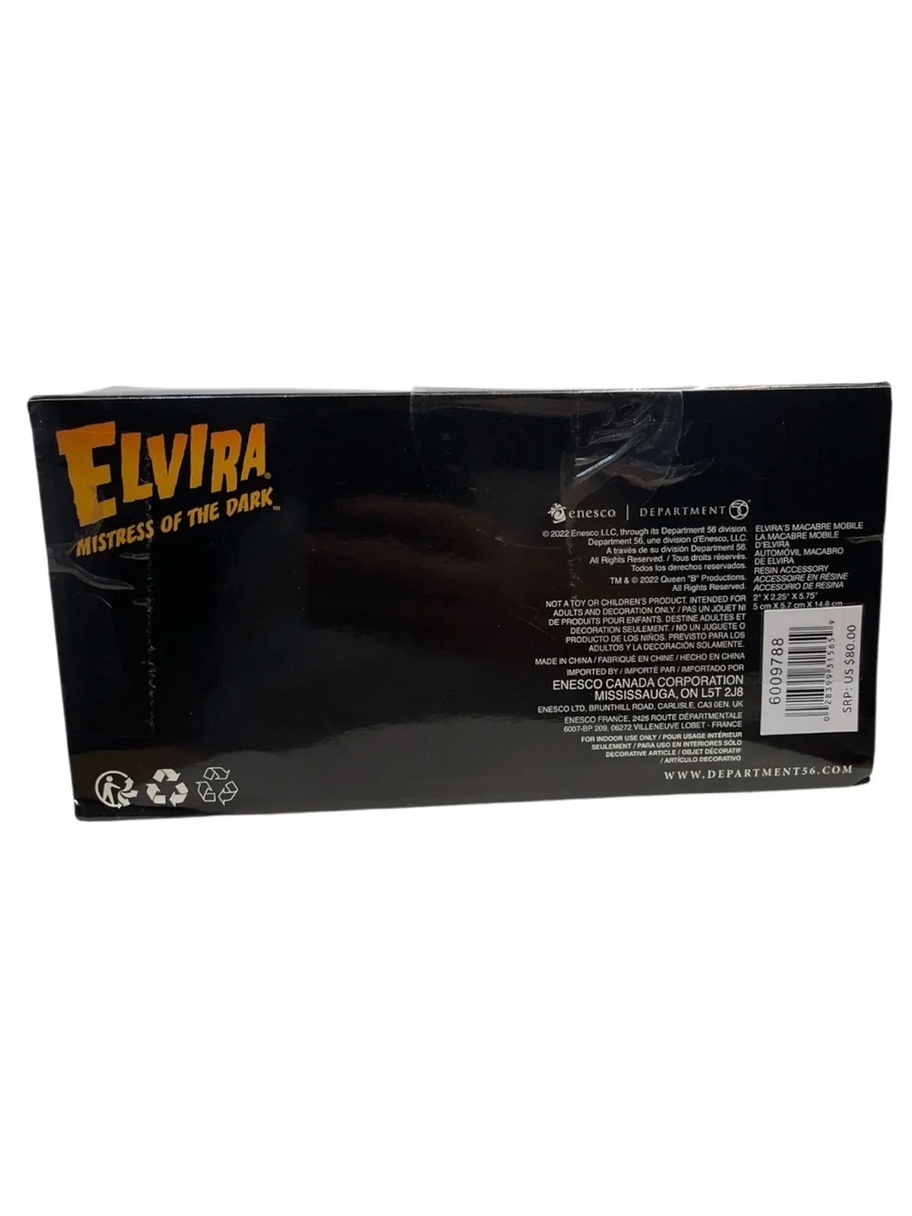 Department 56 “Elvira Macabre Mobile Diecast Car” - NWT **